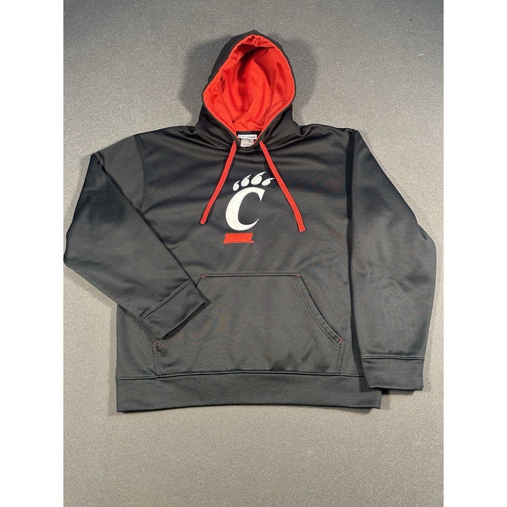 Men's Majestic Cincinnati Bearcats Black/Red Large Hoodie